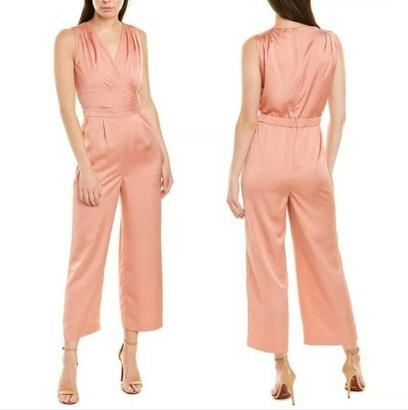 J. Crew Pants - J. Crew Crepe Jumpsuit In Satin Rose Size Woman's 10
